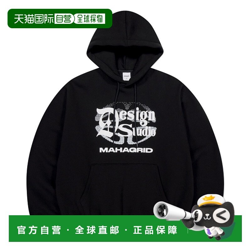 韩国直邮MAHAGRID 男士连帽衫MG2EFMM411ABK DESIGN STUDIO HOODI