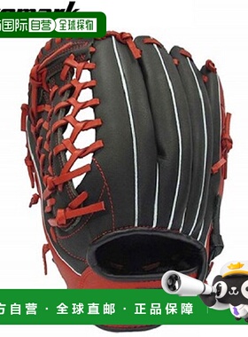 日本直邮PROMARK 3 号垒球手套 左手 全能 黑色 x 红橙色 拇指旋