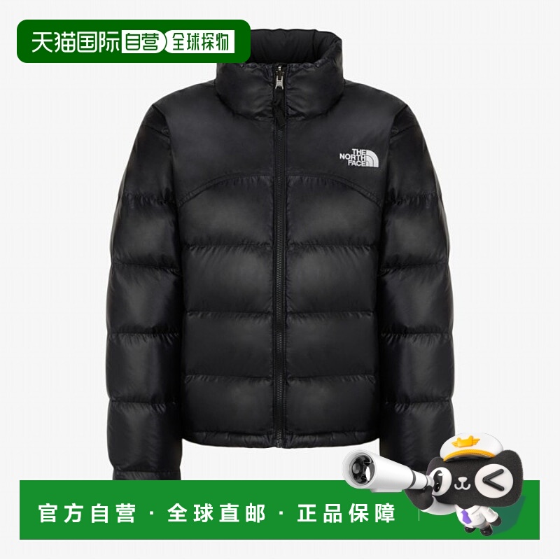 韩国直邮北面THE NORTH FACE 撞色字母Logo刺绣拉链长袖羽绒服 女
