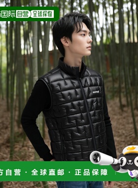 日潮跑腿Montbell蒙贝欧男背心马甲黑色羽绒保暖字母徽标1101530