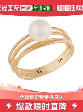 splendid pearls14k 金淡水珍珠戒指 - 白色 【美国奥莱】直发