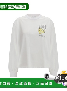 1h可退 香港直邮GANNI 甘尼 女士 cherries 长袖印花T恤 A1050059