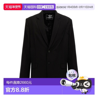 香港直邮Y PROJECT 女士 'Pinched Logo' 西装外套 201BL002BLACK