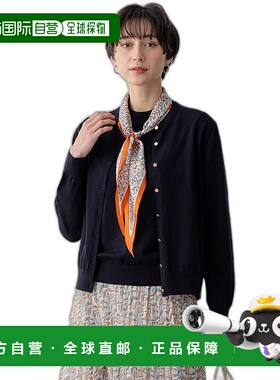 1h可退 日本直邮23区 女士基础款可机洗纯棉开衫 KR27GS0250