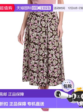 自营 Marella Blues Greta Midi裙子-黑色 美国奥莱直发长裙a字裙