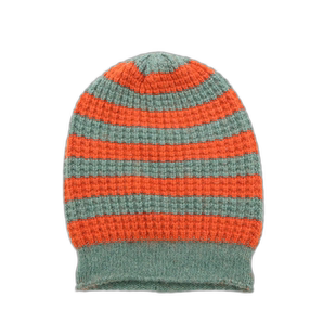 portolano条纹松垮帽子 - 军绿色/铁锈色 【美国奥莱】直发针织帽