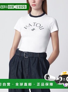 1h可退 香港直邮Patou 女士 白色刺绣徽标T恤 JE2499994CO001W