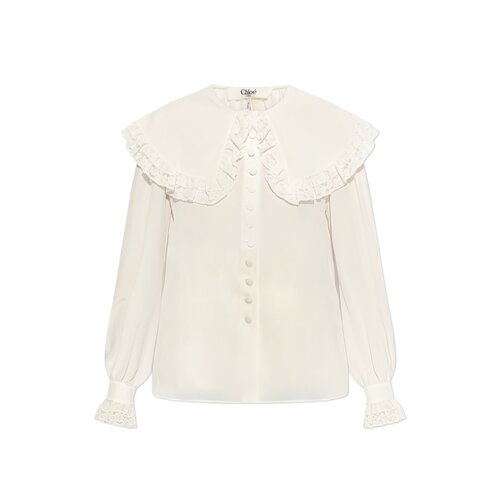 1h可退 CHLOÉ 女士衬衫 CH25WHT07005107 AW2025 白色
