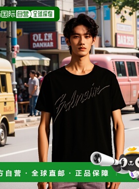 香港直邮BALMAIN 男士T恤 EH1EG010BC86EAP SS2025 黑色