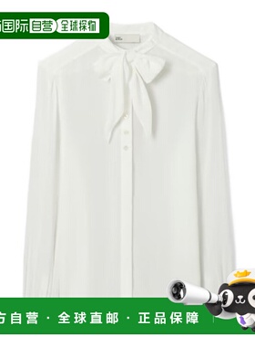 香港直邮TORY BURCH 女士衬衫 176348025 AW2025 白色 乔其纱蝴蝶