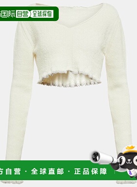 1h可退 香港直邮Jacquemus 女士 La Maille Santon 亚麻混纺短款