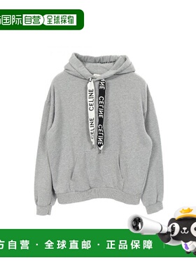 日本直邮中古Celine赛琳男A级95新pullover hoodie连帽套头衫棉上