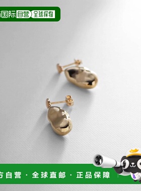 日潮跑腿COCOSHNIK K10 空心巴洛克珍珠图案耳钉 405-76363配饰