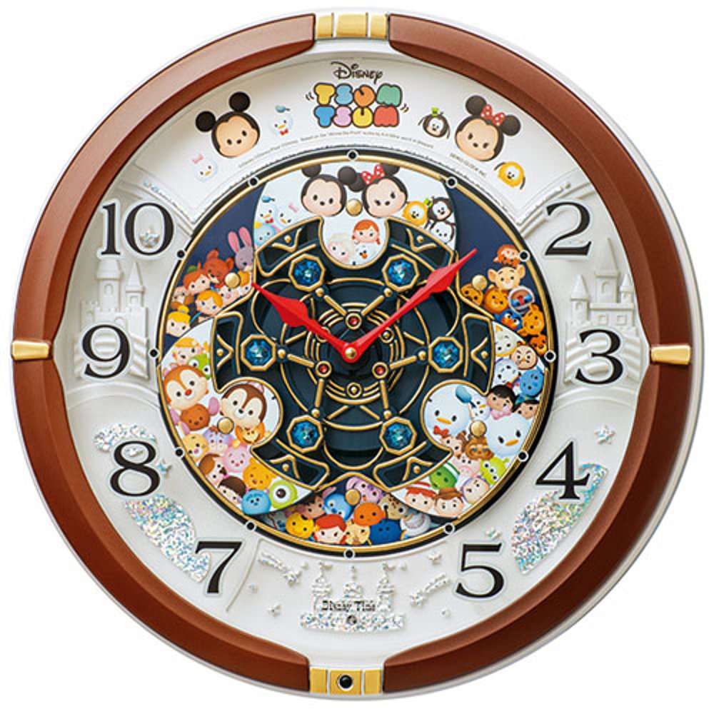 日本SEIKO FW588B棕色金属漆迪士尼石英挂钟FW588B