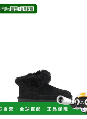 自营UGG Leather Ankle Women's Boots - Black 短靴美国奥莱直发
