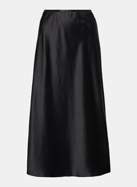 MaxMara 麦斯玛拉 女士 Carnet 真丝缎面中长半身裙 001379