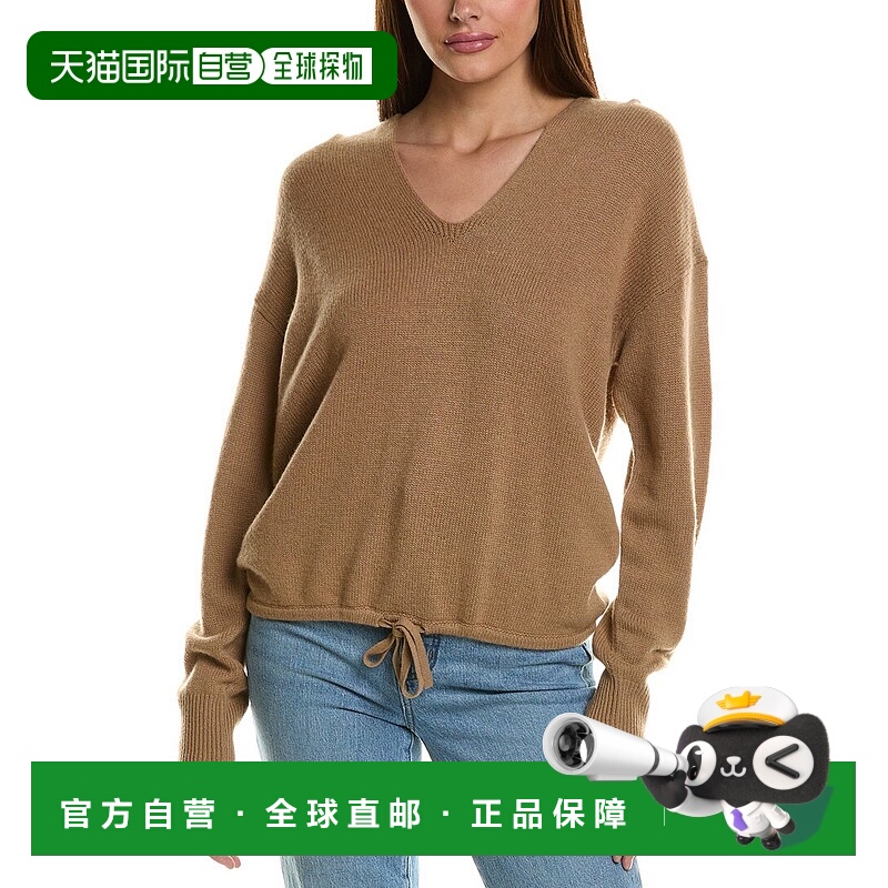 自营Theory休闲羊绒连帽衫-棕色 美国奥莱直发
