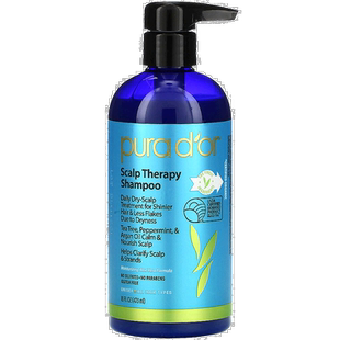 香港直邮pura d'or头皮护理洗发水保湿滋养发丝473ml正品