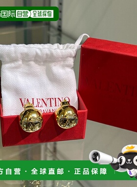 香港直邮VALENTINO 女士耳饰 WJ0W65METCS4 AW2024 红色 徽标耳饰