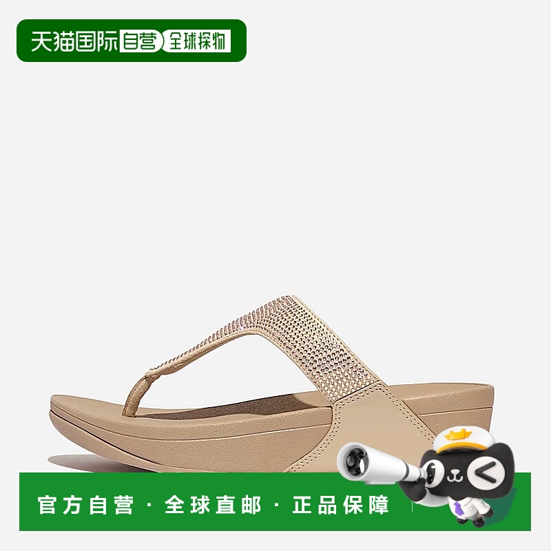 自营fitflopWomen's Lulu Crystal Embellished Toe-Post Sandal