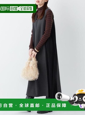 1h可退 日本直邮SHIPS Colors:〈可手洗〉百褶拼接连体裙