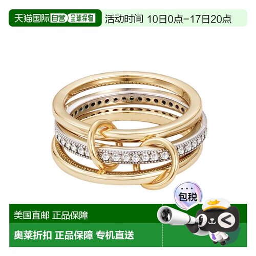自营adornia14k Gold and Silver Plated Connected 3-Piece Ring