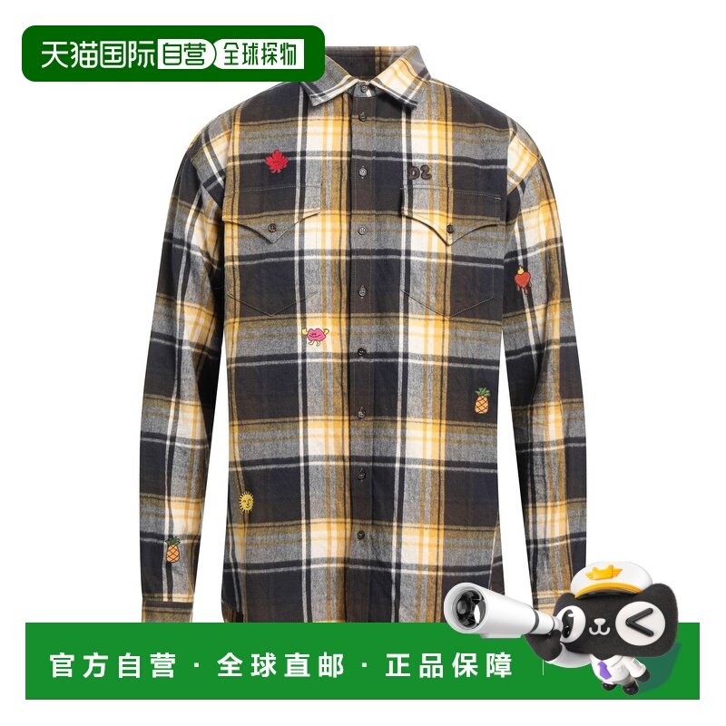 1h可退 香港直邮Dsquared2 二次方 男士 格纹衬衫 brown棕色 舒适,男装,衬衫,淘宝优惠券,粉丝福利购,淘宝优惠卷