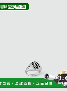 自营1h可退 欧洲直邮LV路易威登 男士银色/黑色925银戒指时尚高级