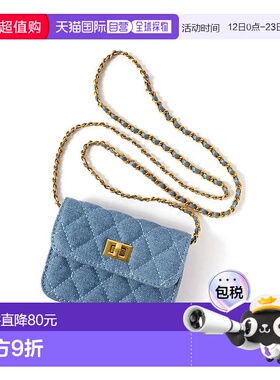 日本直邮日潮 GRL 牛仔绗缝链条迷你单肩包 at1853斜挎包