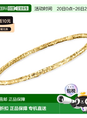 自营Ross-Simons Italian 22kt Gold Over Sterling Hammered Ban