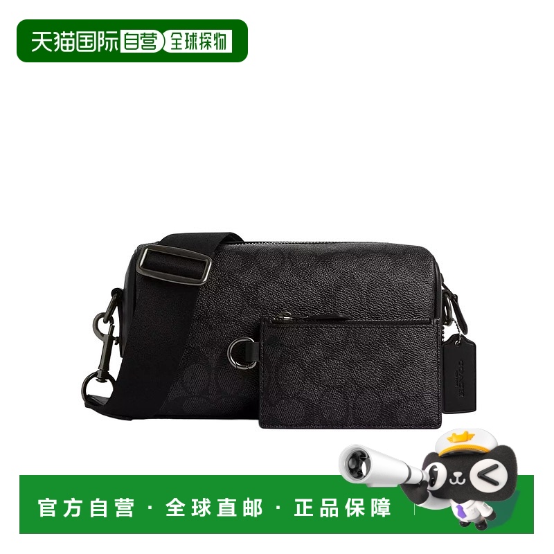 1小时内可退 香港直邮COACH 男士斜挎包 CV762QBMI5 AW2024 黑色