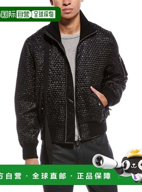 自营Helmut Lang Seatbelt Silk-Blend Bomber Jacket - black 美