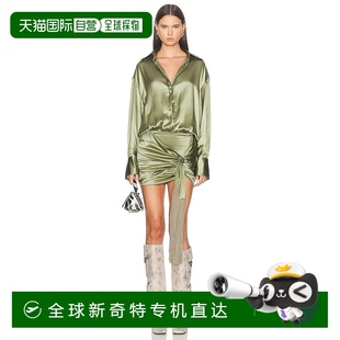 247WCA307S012真丝 香港直邮The Attico 女士 垂褶连衣裙