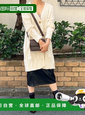 【日本直邮】Jewelobe Cable 长款针织开衫（灰白色）