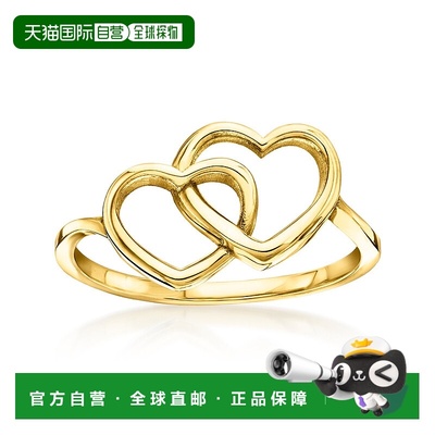 自营 Ross-Simons Italian 14kt Yellow Gold Interlocking-Heart