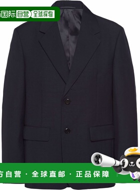 1h可退 香港直邮Prada 普拉达 男士 JA 羊毛马海毛单排扣外套 UGM