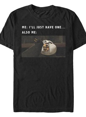 Fifth Sun|功夫熊猫男款 Po Funny Hungry Meme 短袖 T 恤