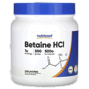 香港直邮Nutricost,甜菜碱盐酸盐,无味,18.1 盎司(507 克)
