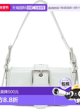 1h可退 香港直邮潮奢 BY FAR 女士 灰白色 Eloise Creased Leathe