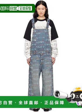 1h可退 香港直邮潮奢 Lanvin 朗雯 女士 蓝色 Future 联名背带裤