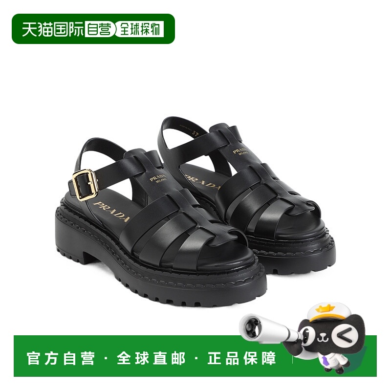 1h可退 香港直邮PRADA 女士凉鞋 1X923N7V6F055F0002 CO 黑色 露
