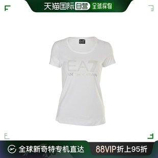 阿玛尼 EA7女款 时尚 T恤 香港直邮ARMANI 运动LOGO印花时尚 短袖