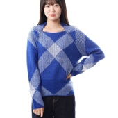 圆领针织 8076250 BURBERRY 格纹羊驼毛混纺