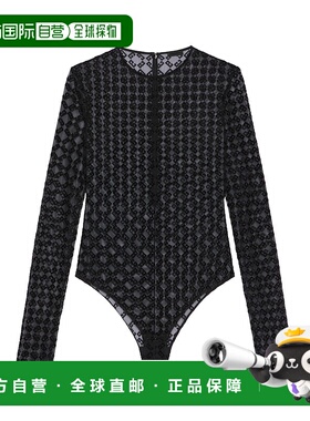 香港直邮GIVENCHY 女士连体裤 BWB03U20H0008 SS2025 黑色 网眼连