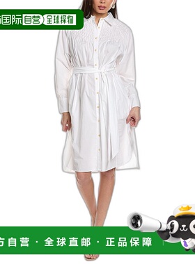 自营Merlette Crescent 衬衫式连衣裙 - 白色 美国奥莱直发