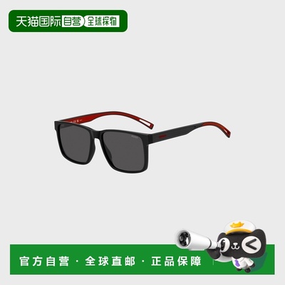 自营欧洲直邮Hugo Boss x VCARB男士黑色醋酸纤维logo标识太阳镜