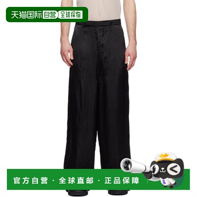 香港直邮RICK OWENS 男士休闲裤 RU01F2359N09 SS2026 黑色 腰带