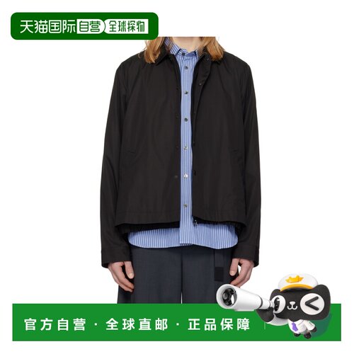 1h可退 香港直邮SACAI 男士外套 2603933M001 SS2026 黑色 翻领休