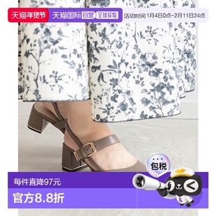 日本直邮Randa 金色部件后带绑带高跟鞋 RA041BW14838 金色凉鞋