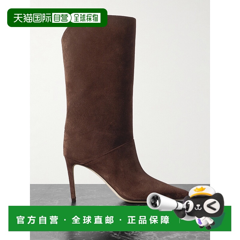 1h可退 香港直邮Jimmy Choo 周仰杰 女士 Beren 85 绒面革靴子 BE